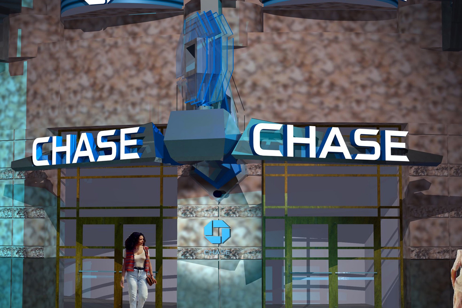 Chase Bank Flagship Signage in Times Square
