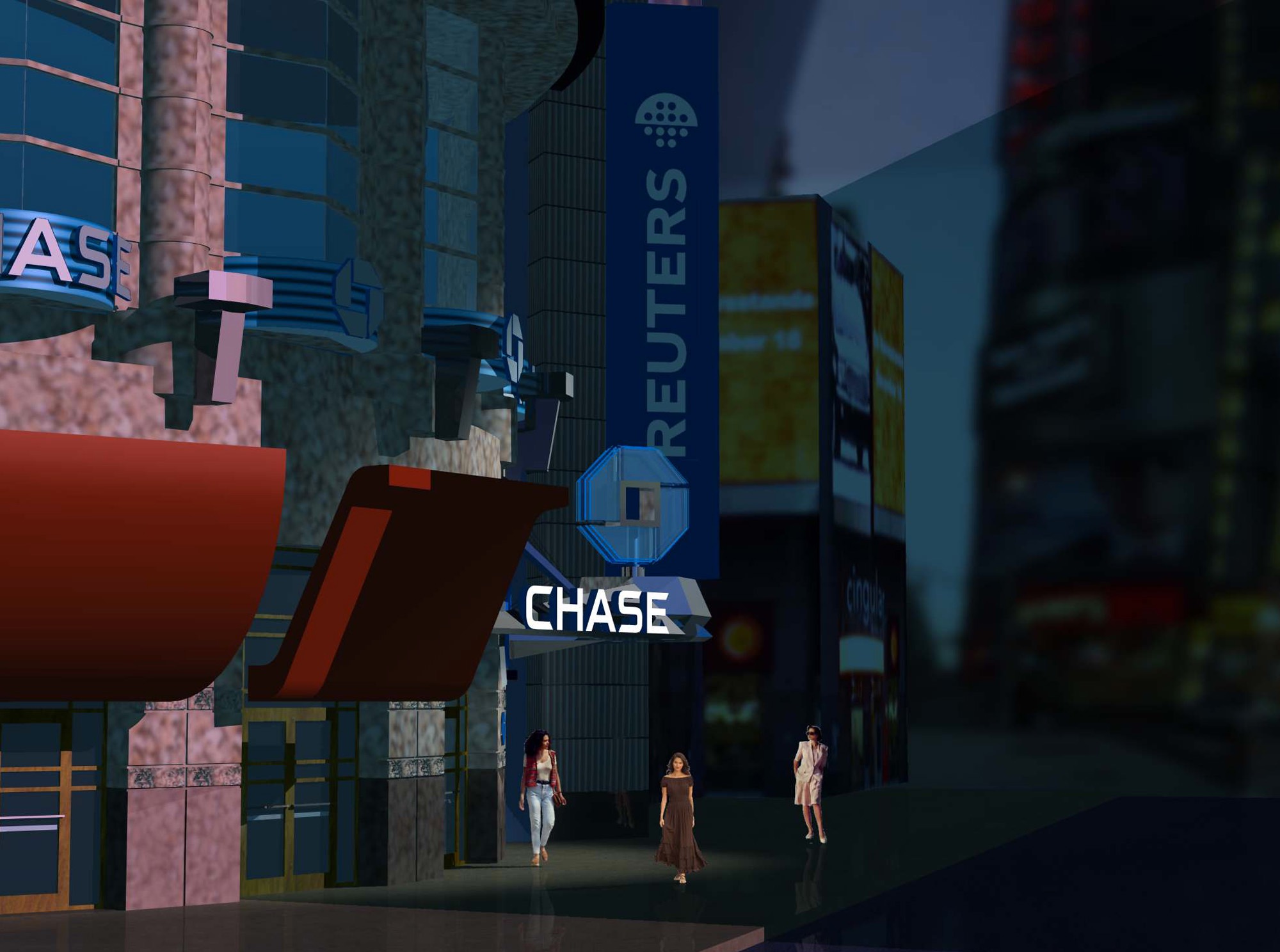 Chase Bank Flagship Signage in Times Square