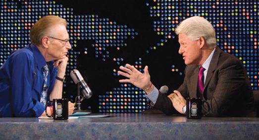 Larry King and Bill Clinton