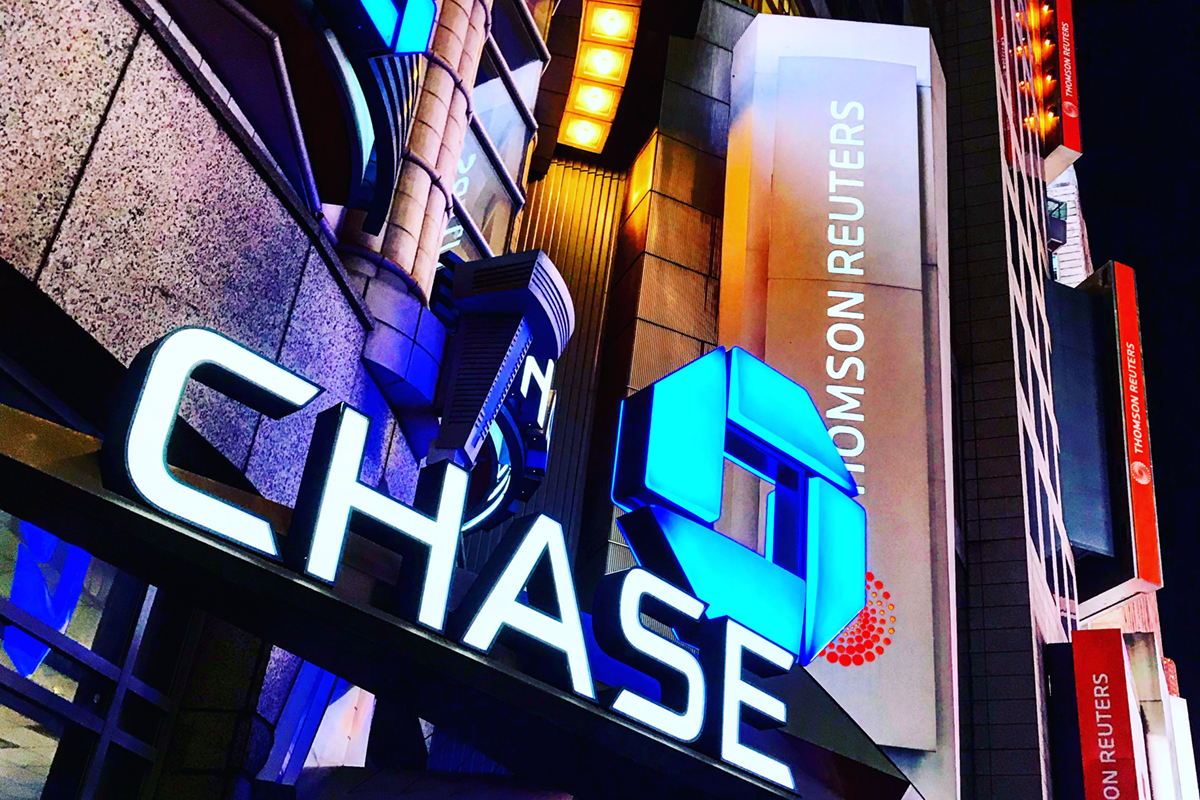 Chase Bank Times Square Flagship Signage